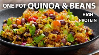 One Pot BEANS AND QUINOA Recipe  Easy Vegetarian and Vegan Meals  Quinoa Recipes [upl. by Mot]