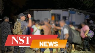 Immigration Dept raids Illegal immigrant settlement in Setia Alam [upl. by Nnylaf738]