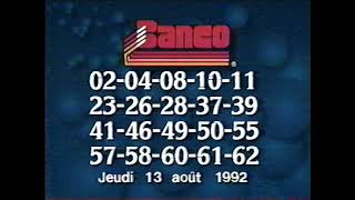 Loto Québec Banco Résultats 1992 PUB [upl. by Shaina192]