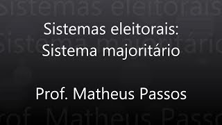 Sistema eleitoral brasileiro sistema majoritário [upl. by Conan]