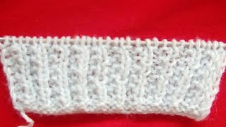 Tuto tricot  le point de sillon au tricot Punto dos agujas stich knitting [upl. by Kasey]