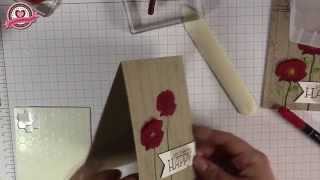 Tutorial Blumen auf Pergamentpapier stempeln  Material von Stampin Up [upl. by Arolf]