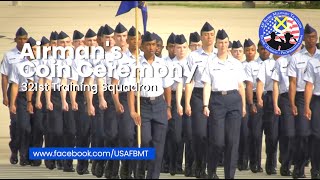 321st Training Squadron Airmans Coin and Retreat Ceremony  September 27 2023 [upl. by Anallij536]