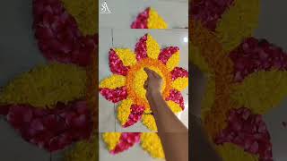 Flower Rangoli  Diwali decortication  rangoli decoration flowerrangoli [upl. by De Witt]