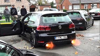 VW Golf VI GTI shooting flames w extreme loud bangs [upl. by Verney109]