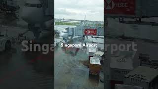 Singapore Changi Airport changiairport aeroplane rain takeoff [upl. by Anitsrihc]