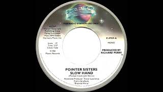 1981 Pointer Sisters  Slow Hand mono radio promo 45 [upl. by Irabaj]