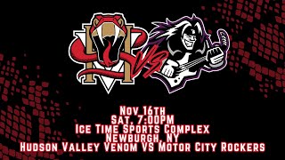 Hudson Valley Venom vs Motor City Rockers  111624 [upl. by Aleda135]