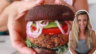 Portobello Mushroom Burger Vegan LowCarb Gluten Free [upl. by Sacha434]