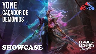 YONE CAÇADOR DE DEMÔNIOS LOL LEAGUE OF LEGENDS WILD RIFT SKIN  CASADOCHAMPIER [upl. by Bessy]