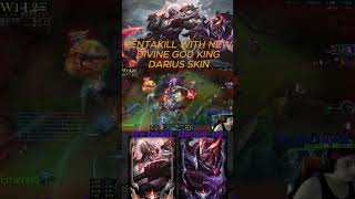 NEW DIVINE GODKING DARIUS GETS PENTAKILL AND SAVES THE GAME youtubeshorts leagueoflegends gaming [upl. by Yentruok367]