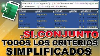 Sumar Si Conjunto Promedio Si Conjunto Min Si Conjunto Max Si Conjunto TODOS LOS CRITERIOS [upl. by Leeda]