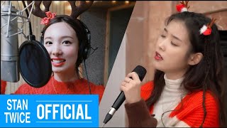 IU아이유 amp NAYEON 나연 of TWICE  Santa Tell Me Ariana Grande Cover MV Teaser [upl. by Aileda]