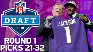 Picks 2132 Lamar Jackson Gets Drafted amp WRs Go off the Board Round 1  2018 NFL Draft [upl. by Nywnorb]