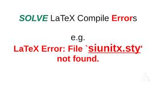 Solution to LaTeX Error File siunitxsty not found  File mhchemsty not found [upl. by Yramesor]