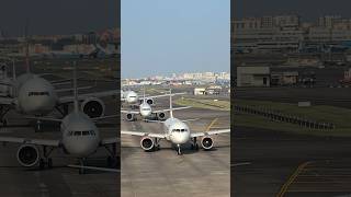 Air India A320neo departing Mumbai in amazing morning light  Plane Spotting AirIndia Shorts [upl. by Boudreaux]