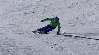 Parallel carving turn with slow motion [upl. by Dihgirb]