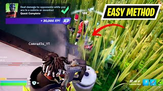 Deal damage to opponents while you are in a vehicle or mounted Fortnite [upl. by Eceertal112]