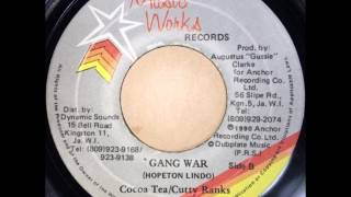 COCOA TEA amp CUTTY RANKS  GANG WAR  REGGAE  DANCEHALL CLASSICS 7inch vinyl record [upl. by Helbonnas825]