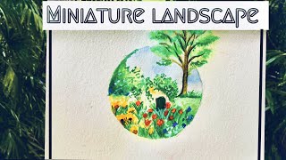 Landscape painting  aquarelle painting watercolor drawing  painting landscape [upl. by Adyahs]