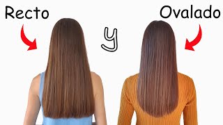 Cómo CORTAR el PELO RECTO y OVALADO en CASA ✅ [upl. by Kasey]