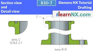 Siemens NX Tutorial  Section View Detail View [upl. by Sirred]