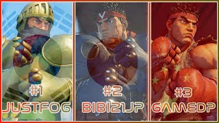 SFV AE ➥ How Good Is Ryu Top Three Ryu Players [upl. by Aneehc]