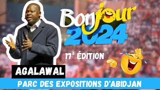 Bonjour 2024  Prestation d Ambassadeur Agalawal 🤣🔥 au parc des expositions dAbidjan [upl. by Aseeral]