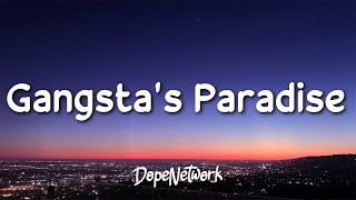 Coolio  Gangstas Paradise Lyrics feat LV [upl. by Selassie]