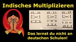 indisches Multiplizieren  geheime Lehrermethoden  Mathematik  Lehrerschmidt  einfach erklärt [upl. by Ylrebmic]