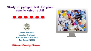 Study of pyrogen test in Rabbits Principle  Procedure  ExPharm software demo  Interpretation [upl. by Marten]