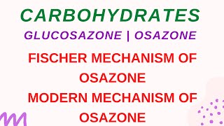 LECTURE 3 Carbohydrates  MECHANISM OF OSAZONE FORMATION  FISCHER MECHANISM  MODERN MECHANISM [upl. by Aisnetroh]