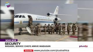 Magashi Service Chiefs Arrive Maiduguri  NEWS [upl. by Vickie63]