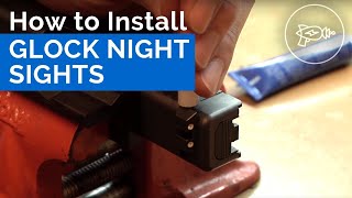 Glock Night Sights Installation Without a Sight Pusher HDQuick [upl. by Shultz]