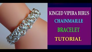 KINGED VIPERA BERUS CHAINMAILLE BRACELET TUTORIAL [upl. by Euell103]