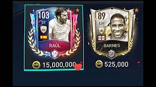 Raúl vs Barnes Fifa Mobile [upl. by Fleeman]