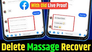 How to recover Facebook old deleted messages  Facebook Ke Delete Message Wapas Kaise  Fb Massage [upl. by Ailenroc]