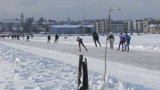 Finland Ice Marathon 2009 Lake Kallavesi Kuopio  MakariosK [upl. by Einolem331]