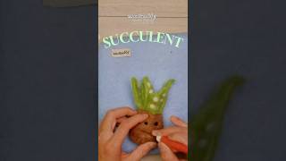 Create a Cute Succulent with Needle Felting in 60 Seconds needlefelting diy shorts art foryou [upl. by Sabec]