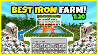 BEST IRON FARM EVER 500 IRONHOUR In Minecraft Bedrock 120 [upl. by Ahsirk]