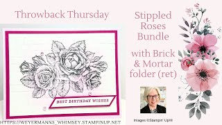 Stippled Roses Bundle card idea 3 of 4 with Brick amp Mortar ret from Stampin Up [upl. by Oine]