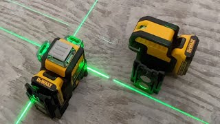 DeWalt 12v Green Laser Level 3 x 360 vs 5 Spot Cross Line [upl. by Crow599]