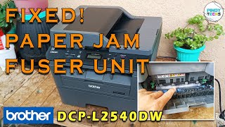 BROTHER DCP L2540DW  FIXED PAPER JAMMED AT FUSER UNIT amp SELF DIAGNOSTIC ERROR CAUSE Tagalog [upl. by Ayifa247]