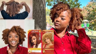 Dying My Natural Hair CopperGinger Without Bleach  Crème of Nature Red Copper amp Ginger Blonde [upl. by Adyeren]