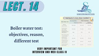 meoclass4 MEKG Boiler Lecture 14 Boiler water test objective reason types samudramanthan [upl. by Coraline]