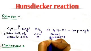 Hunsdiecker reaction and mechanism formation of alkyl and aryl halide hindi [upl. by Jamieson]