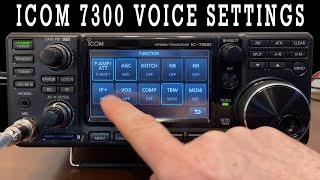 Icom IC7300 Settings for SSB Voice [upl. by Midian]