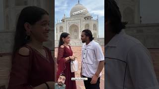 Taj Mahal🕌 Kanjoos Pati vs Patni🤣 funny comedy love shorts olidavines OlidaANDimdat [upl. by Ryon133]