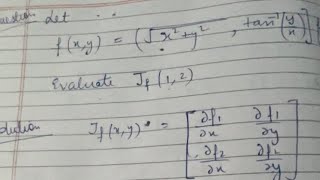 Finding Jacobian in differentiability  solved example  BSc calculus paper [upl. by Nica]