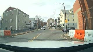 Driving through South Attleboro Massachusetts and Pawtucket Rhode Island [upl. by Kinemod]